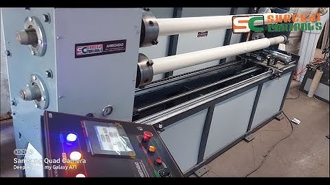 Fully automatic double shaft #masking tape slicer machine SHREEJI CONTROLS  9033286966