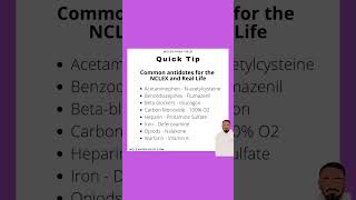 Common antidotes for the NCLEX and Real Life