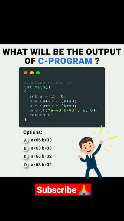 C programming questions what will be the output of this program #code # ...