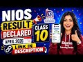 NIOS Class 10 Result April 2026 declared