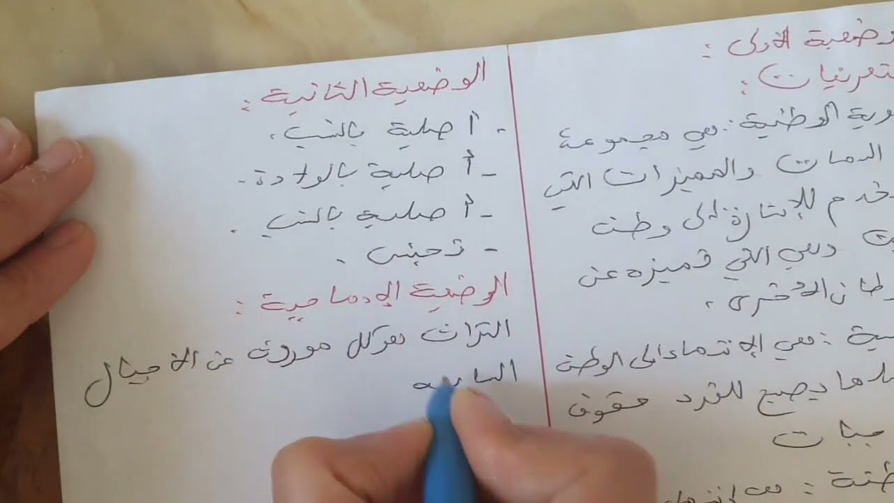 فرض الفصل الثاني تربية مدنية سنة ثالثة متوسط: