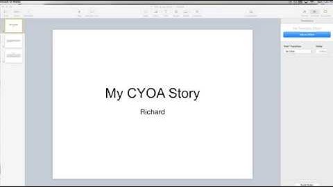 How to Use Keynote to Build Choose Your Own Adventure Stories