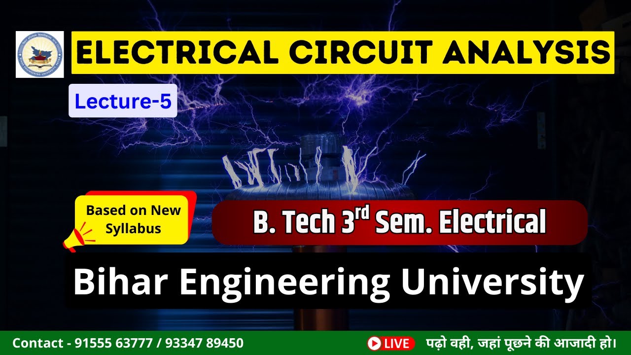 Electrical Circuit Analysis (L-5) || 3rd Sem Electrical || Bihar Engineering University