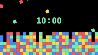 10 Minute Timer ⏳ ASMR Falling Bricks v2 (30 cols, speed 8)