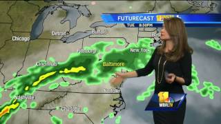 Clouds turn to sun Monday afternoon; Highs in mid-50s
