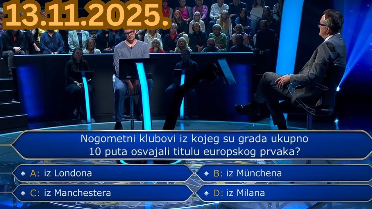 Tko želi biti milijunaš - 13.11.2025.