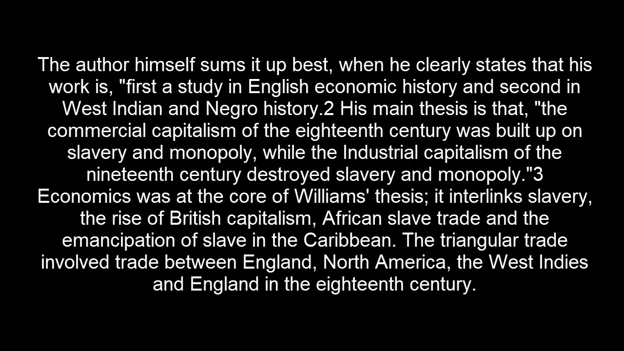 Capitalism and slavery by Eric Williams