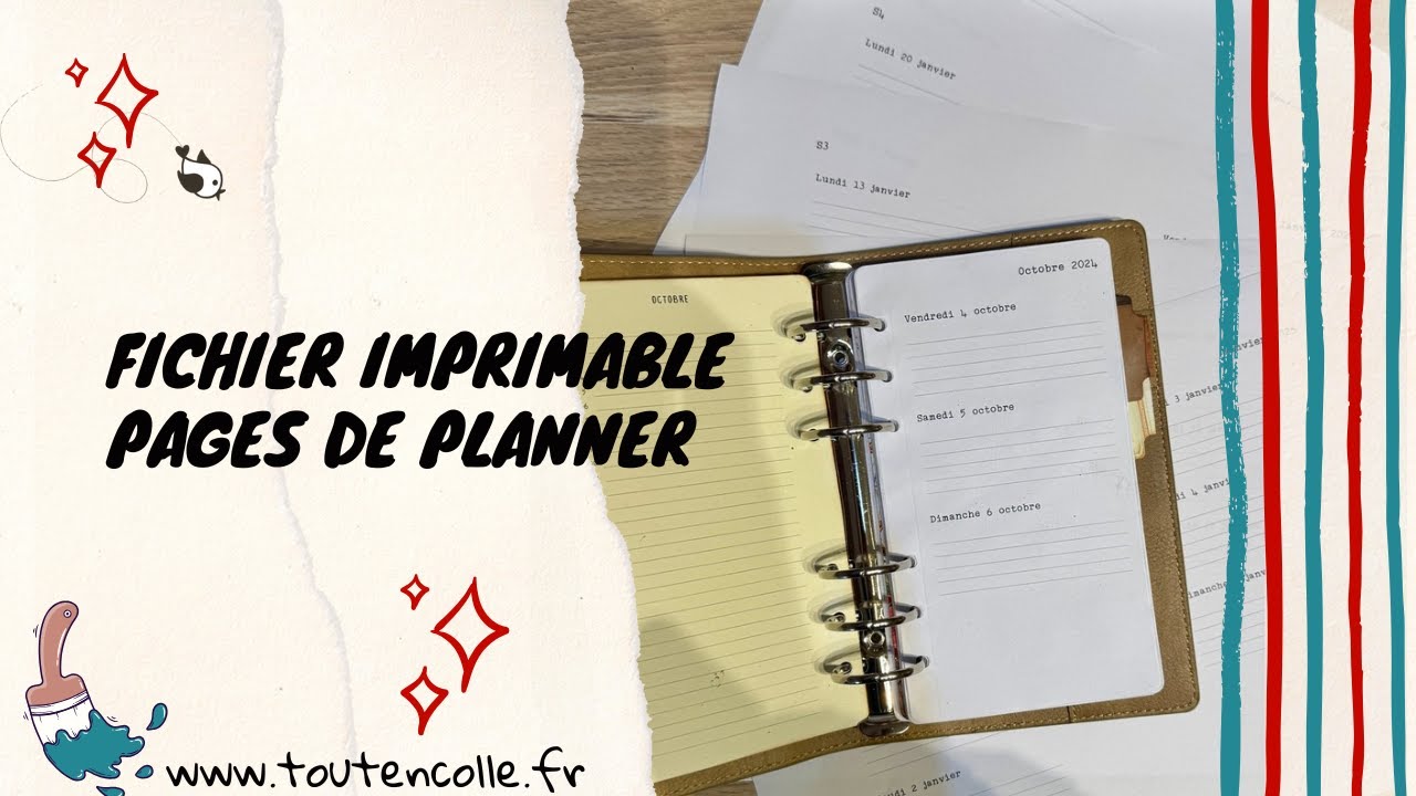 pages de planner Toutencolle