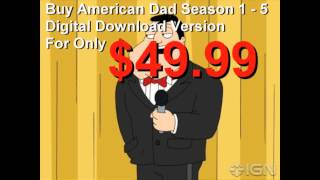 BUY AMERICAN DAD SEASONS 1 - 5 COMPLETE DIGITAL BOX SET FOR JUST 49.99