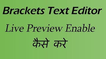 Live Preview in Brackets (Hindi)