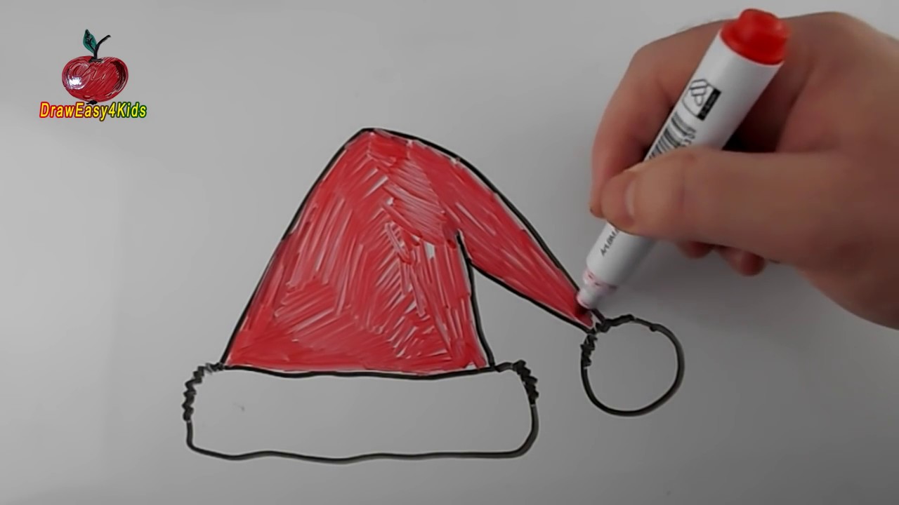 How To Draw A Santa Claus Cap |Santa Claus |Christmas Day Special Drawing  |Merry Christmas|Hat |Sam - YouTube