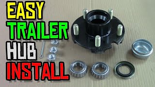 how to assemble and install a wheel hub kit for your boat trailer