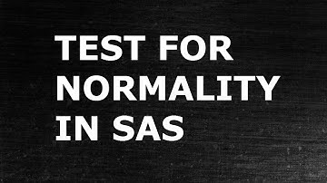Test for Normality in regression Analysis || OLS|| l Linear regression || SAS
