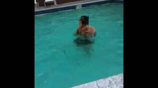 Me And My Dad Swimming With Other Kids