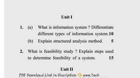 2019 MCA 2nd Sem Information System Analysis & Design Question Paper