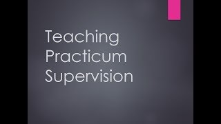 Teaching Practicum Supervision