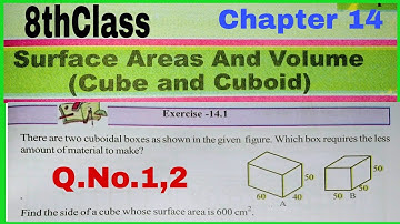 8thClass, Surface Areas And Volumes, Do This & Exercise 14.1, Q.No.1, 2