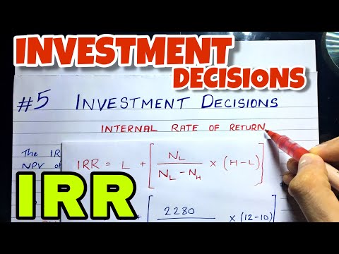 Video: How To Calculate The Internal Rate Of Return