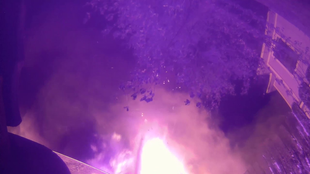 FULLY INVOLVED house-fire with exposure protection + staircase collapse!