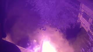 FULLY INVOLVED house-fire with exposure protection + staircase collapse!