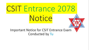 Bsc .Csit Entrance Notice 2078 |Tu | CsIT Notice | Notice for +2 passed | 2021 |StudyTech Nepal |