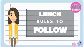 Lunch Rules to Follow A Social Story For Kids