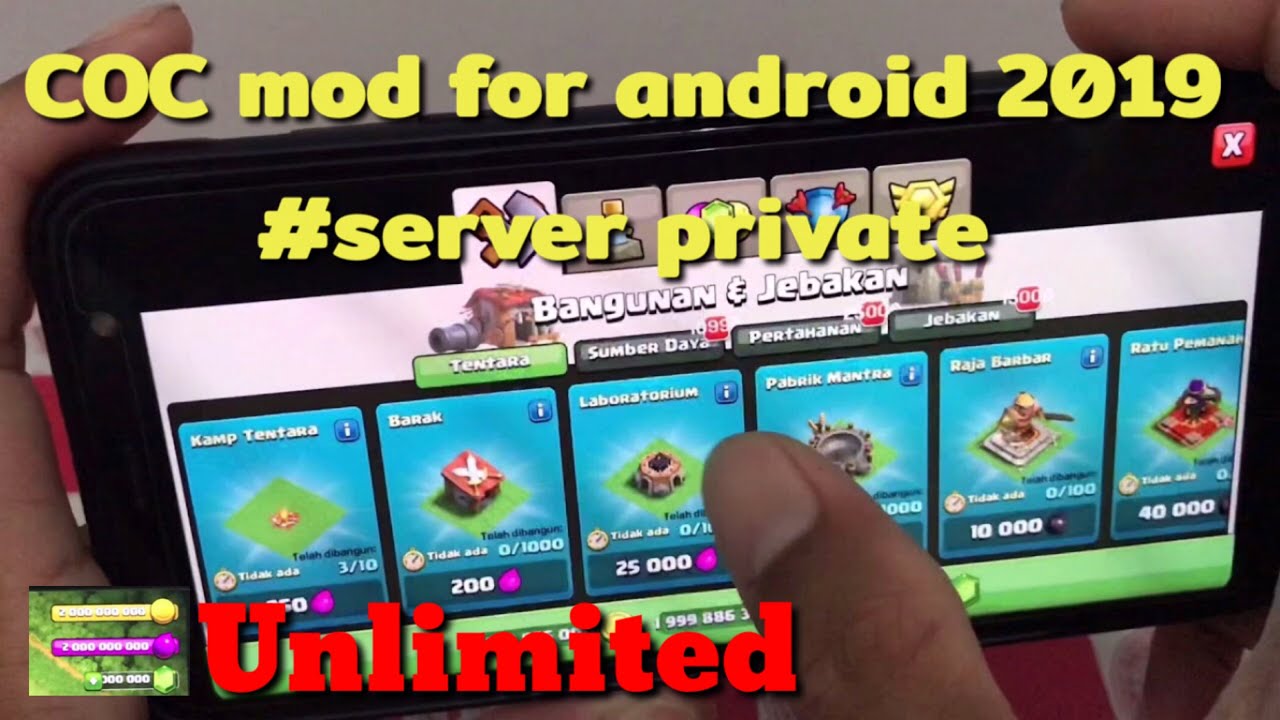 COC mod for android paradise server YouTube