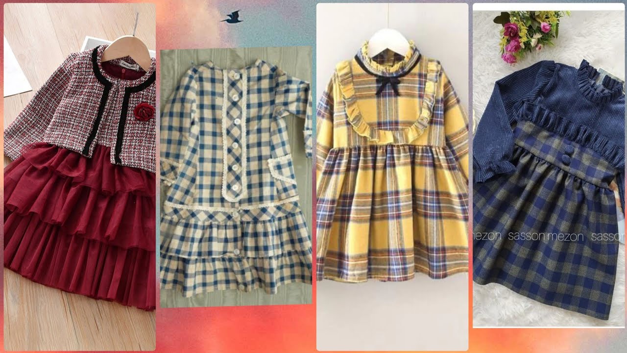 Baby girls check frocks and dress designs 2023