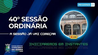 40ª Sessão Ordinária de 2023 - Câmara de Itapecerica da Serra
