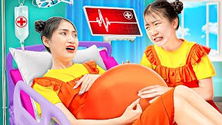 My Mom Is Pregnant - Funny Stories About Baby Doll Family