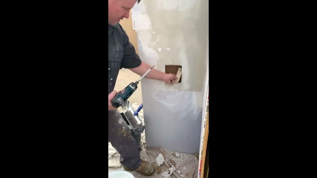 How to repair drywall sheetrock patching hole in wall sheetrock patch