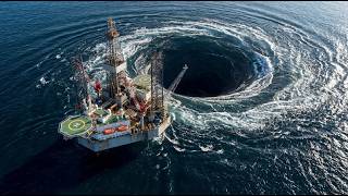 World's Largest Oil Platform Swallowed by Giant Ocean Whirlpool | Cinematic Disaster Simulation