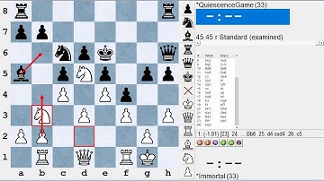 Chess Thinking - The Immortal Quiescence Error Game