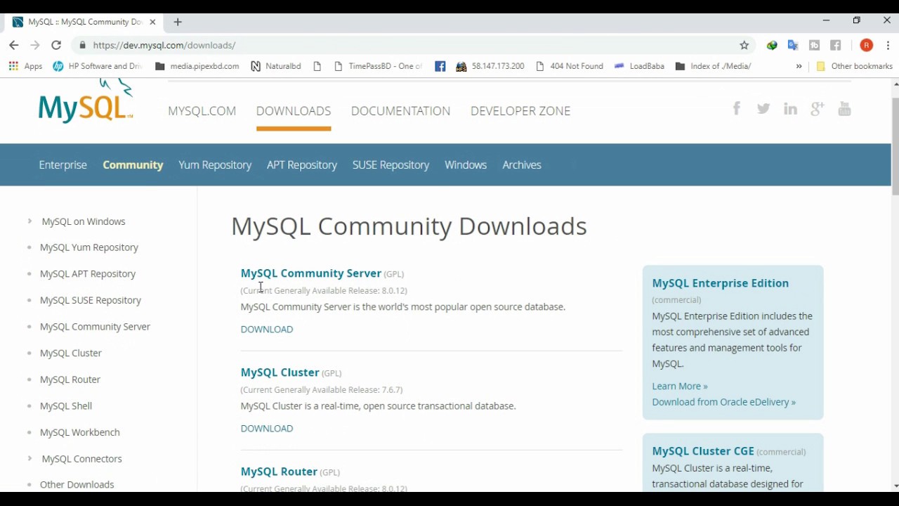 MySQL download(From Official Website) - YouTube