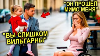 картинка: Её Бросили Одну В Инвалидной Коляске На Первом Свидании… Но Незнакомый Миллионер С Дочкой Дали Шанс