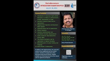 Minicourse on Quantum Optics by CAMOST - Day 1 (Quantization of Light-1)