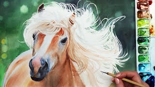 How to Paint a Palomino Horse in Watercolor Step by Step Tutorial