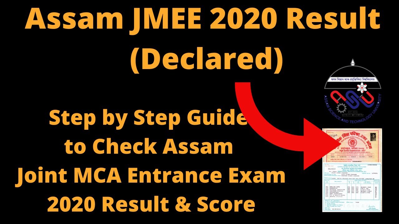 Assam JMEE 2020 Result (Declared) - How to Check Assam Joint MCA Entrance Exam 2020 Result & Score