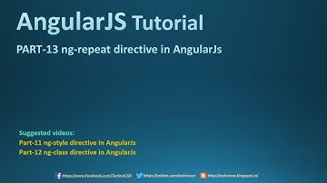 Part - 13  ng-repeat directive in AngularJs