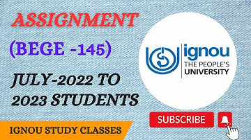 BEGE-145 Assignment with answer,2022-23 june season (BAG)