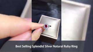 Celebrity Best Selling Splendid Silver Natural Ruby Ring Wealth