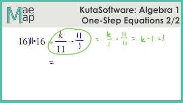 KutaSoftware: Algebra 1-  One Step Equations Part 2
