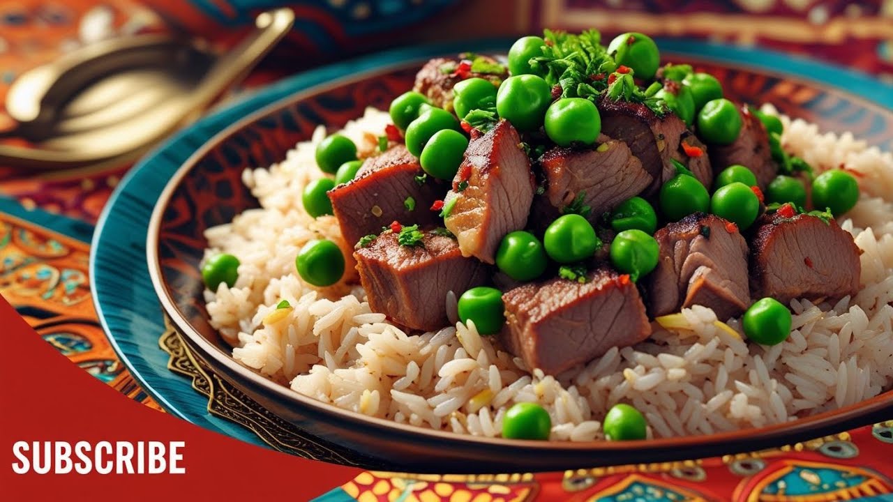 رز بالبازيلاء واللحم بأسهل طريقة وصفة سريعة  @akl_sahl