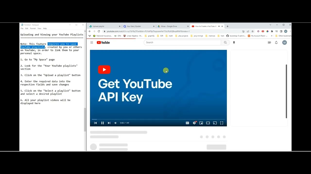 How to upload and view YouTube playlists in Moodle Personal Space - YouTube