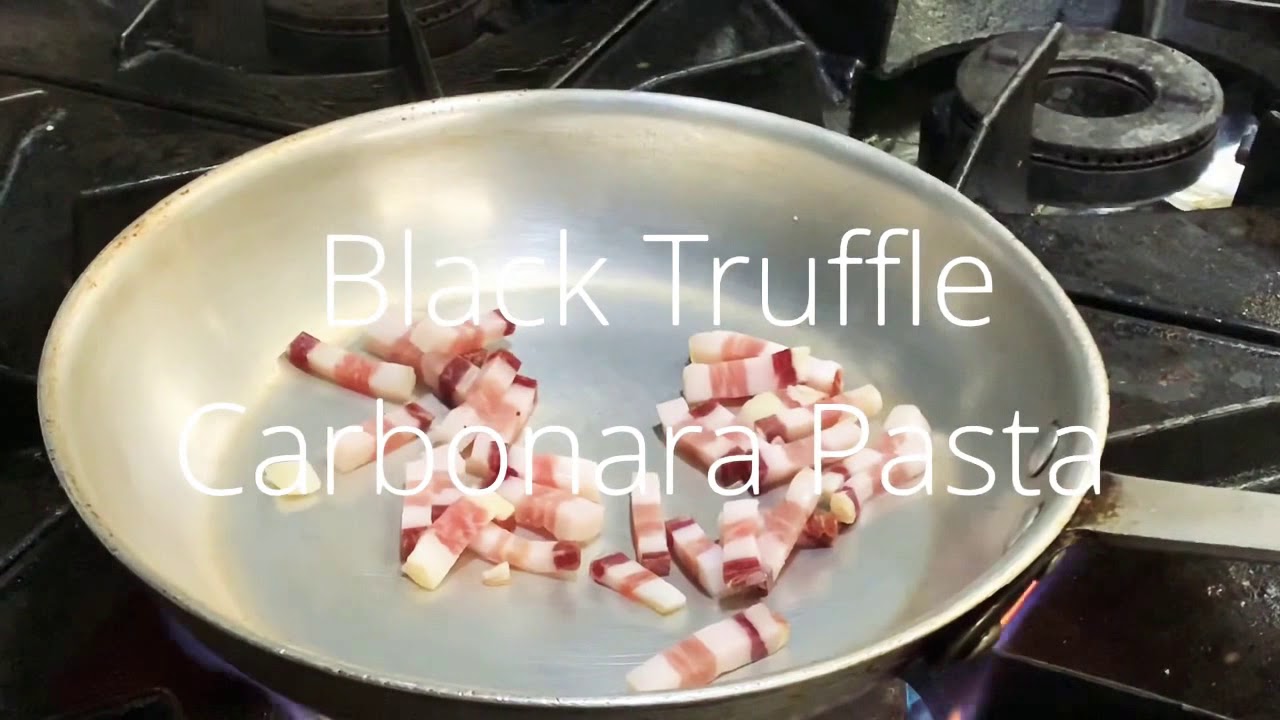 Carbonara al tartufo Nero /black truffle Carbonara Pasta