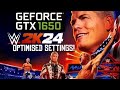 WWe 2k24 OPTIMISED settings ! 60 FPS , GTX 1650 {LAPTOP}