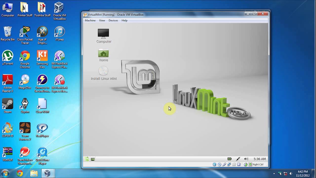 Virtualbox linuxmint 5 xfce virtual disk image virtualboximages