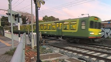 Irish Rail 8300 And 8520 Class Dart Trains - Merrion Gates Level Crossing, Dublin