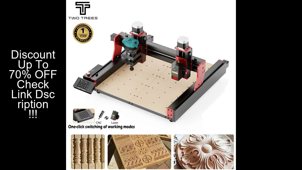 TWOTREES TTC450 Pro CNC Machine 4Axis Metal Cutting Machine For CNC Router Machine And Laser Engravi