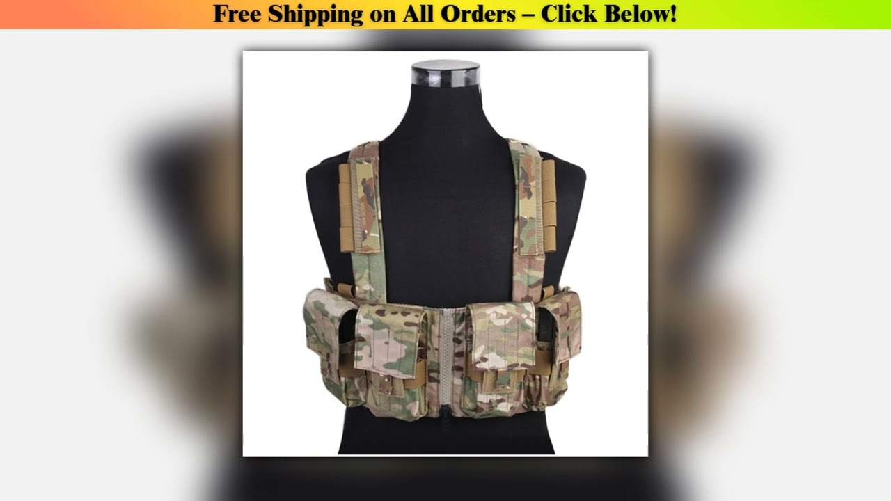 EMERSONGEAR Tactical 7.62 Tactical Chest Rig With Mag Pouch For Plate Carrier Airsoft Trekking